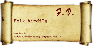 Folk Virág névjegykártya